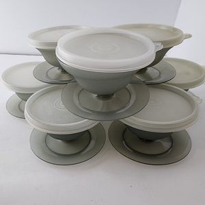 Vintage Tupperware Dessert Bowls with Lid        Set of 6